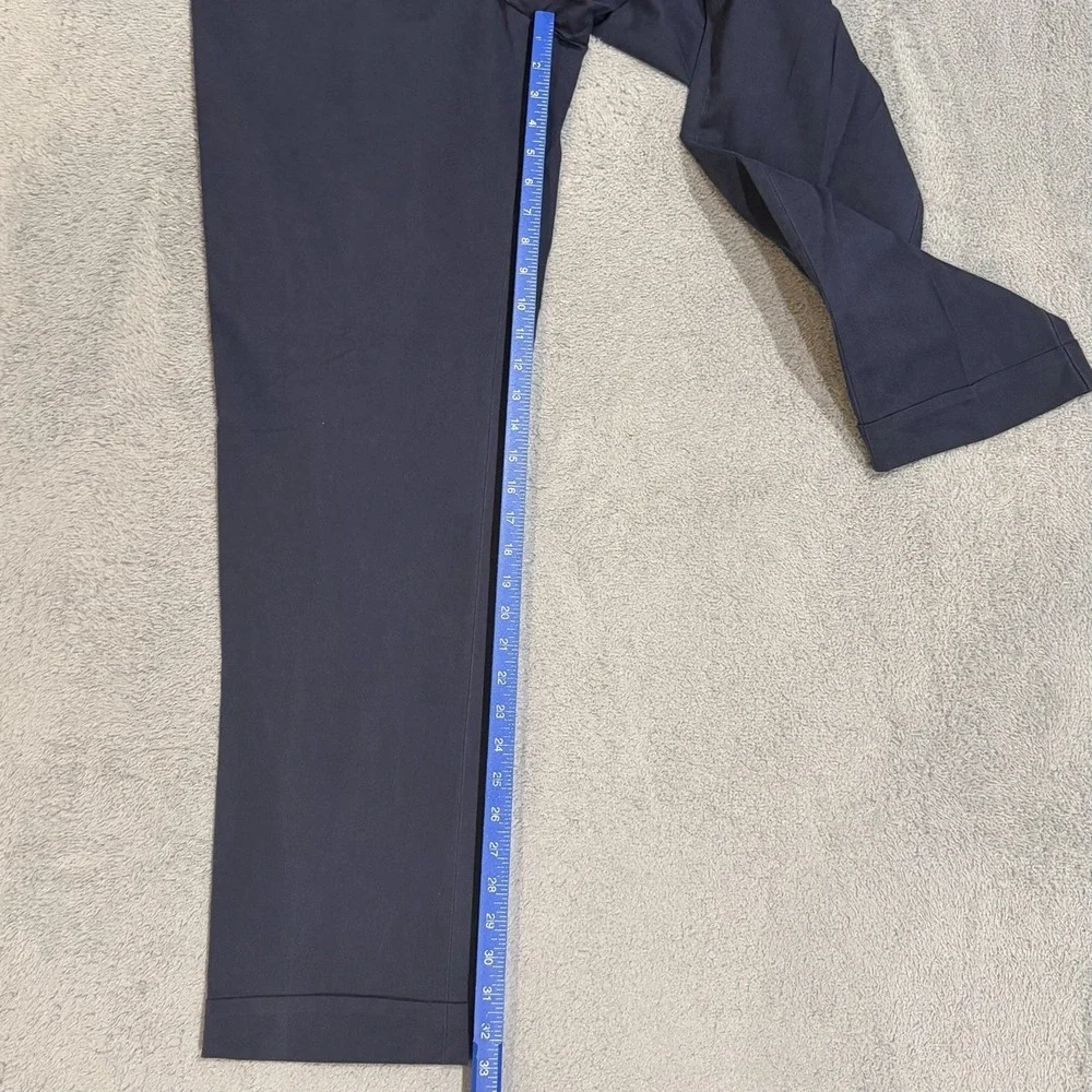 Polo Ralph Lauren Mens 38x33 Cuffed Trousers Slash Pockets Pants Flat Front READ